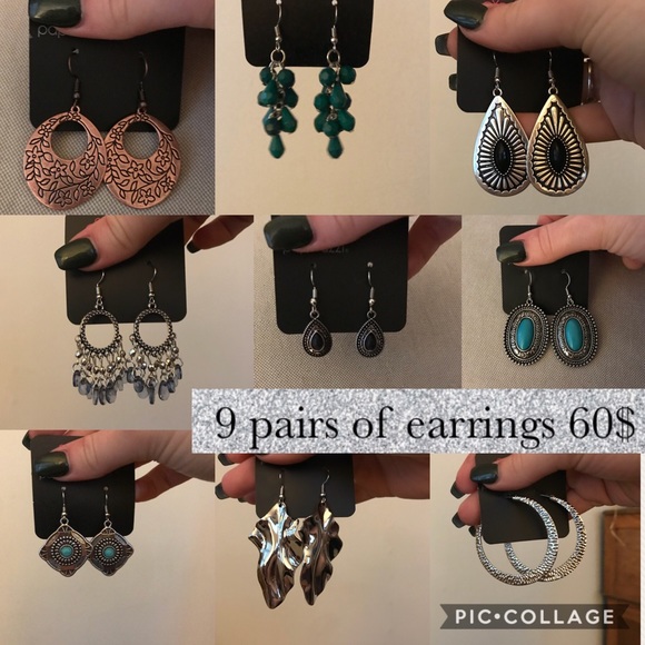9 pairs of earrings 60$!! - Picture 1 of 8